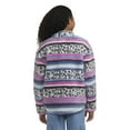 thumbnail image 2 of Hurley Girls Sherpa Printed Quarter-Zip Jacket, 2 of 8