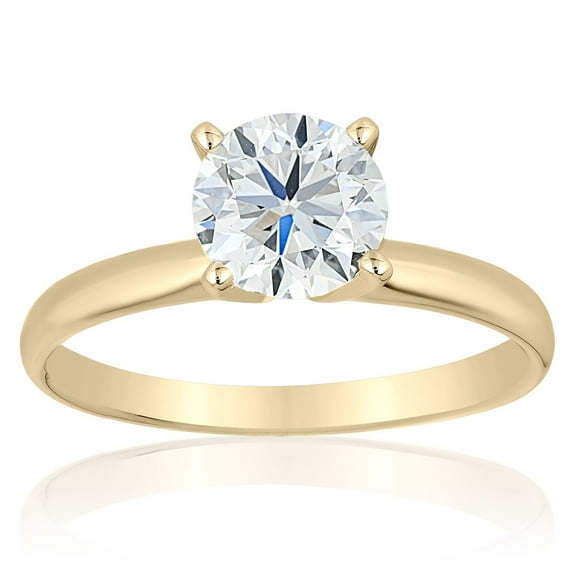 1.00 CT. T.W. Round Cut Solitaire Diamond Ring in 18K Gold