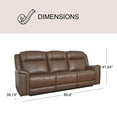 thumbnail image 4 of Gilmore 3-Piece Leather Reclining Sofa Set, Brown, 4 of 11