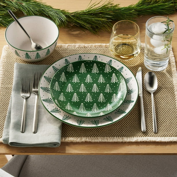Member's Mark 12-Piece Stoneware Holiday Dinnerware Set - Samsclub.com