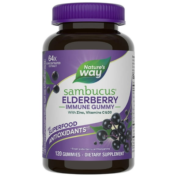 Nature's Way Sambucus Elderberry Immune Gummies, 120 ct.