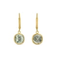 thumbnail image 4 of Cushion Cut Gemstone Bezel Set Dangle Earrings in 14K Gold, 4 of 6