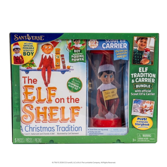 Sam's Exclusive Bundle - The Elf on the Shelf: A Christmas Tradition Boxset and Scout Elf™ Carrier Bundle