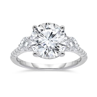3.50 CT.T.W. Lab Created Round Cut Diamond in 14K White Gold