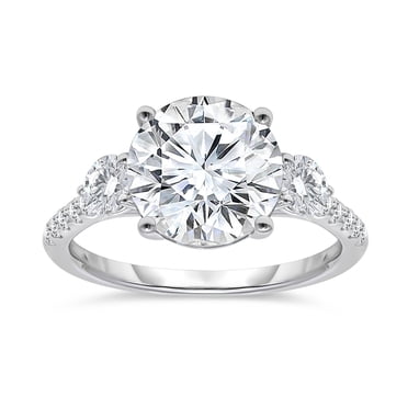 3.50 CT.T.W. Lab Created Round Cut Diamond in 14K White Gold