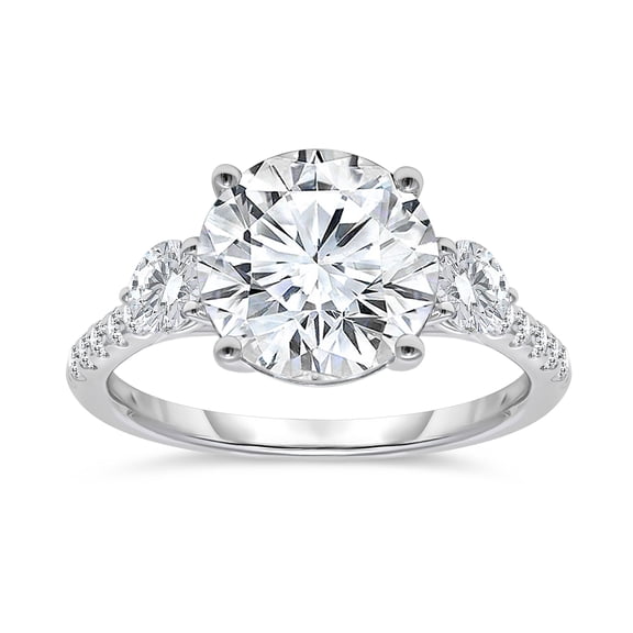 3.50 CT.T.W. Lab Created Round Cut Diamond in 14K White Gold