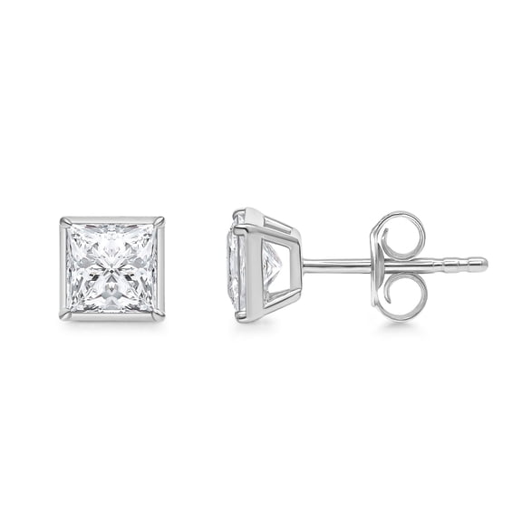 Lab Created Fancy Cut Diamond Stud Earrings in 14K Gold