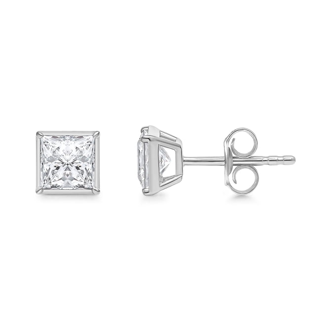 Lab Created Fancy Cut Diamond Stud Earrings in 14K Gold