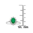 thumbnail image 3 of Oval Cut Gemstone & 0.23 CT. T.W. Diamond Halo Ring in 14K Gold, 3 of 5