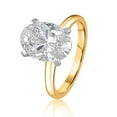 thumbnail image 2 of Lab Created Oval Cut Diamond Solitaire Ring in 18K Gold, 2 of 7