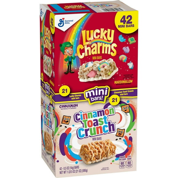 Lucky Charms and Cinnamon Toast Crunch Mini Treat Bars, 42 ct.