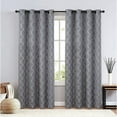 thumbnail image 1 of Aria Embroidery Window Panel Curtains (Pair) 5" to 8" Length Options, 1 of 4
