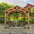 thumbnail image 2 of Backyard Discovery Norwood Cedar Gazebo with PowerPort, Choose Size, 2 of 15