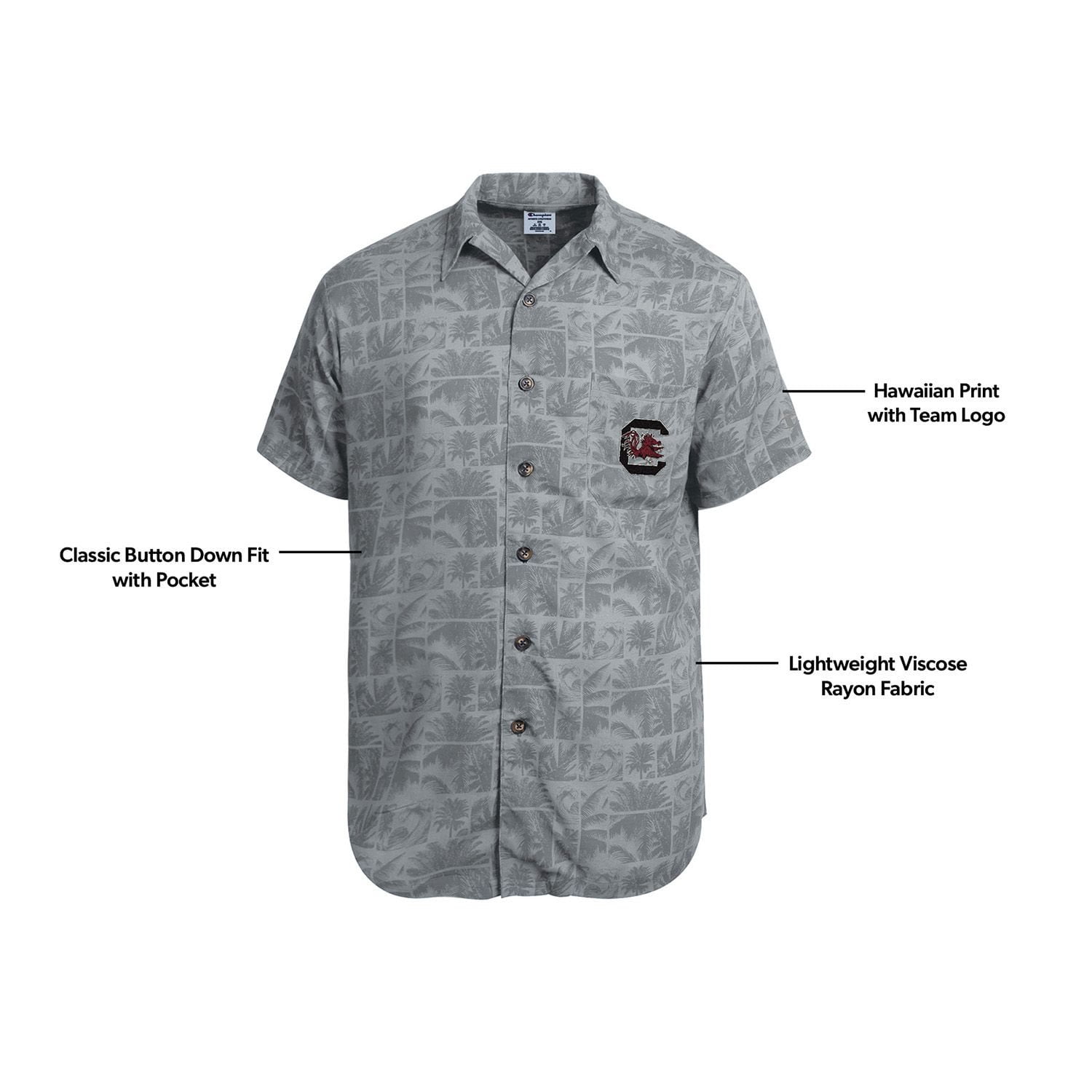 Champion NCAA South Carolina Gamecocks Hawaiian Shirt - Samsclub.com