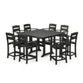 thumbnail image 7 of POLYWOOD Gulf Shores Farmhouse Trestle Counter Arm Chair Set, 9pc, 7 of 7