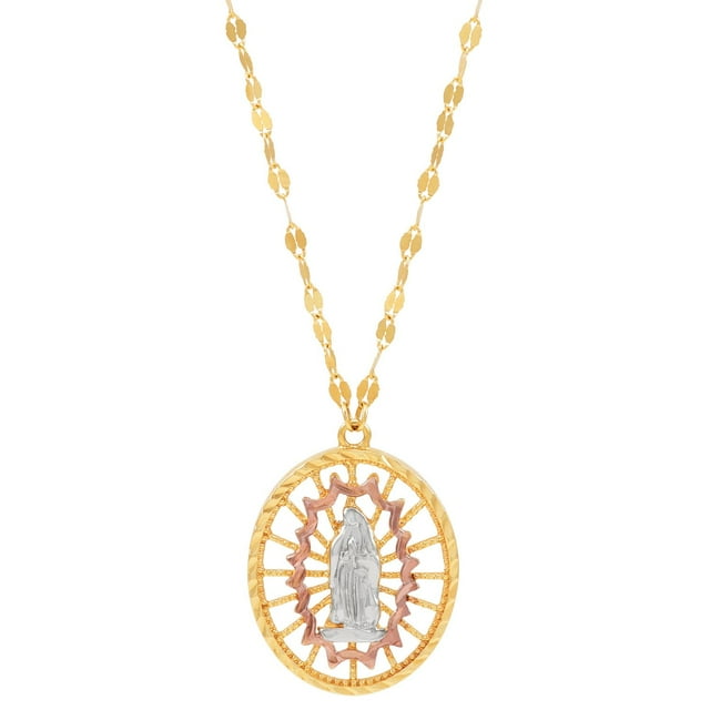 Our Lady of Guadalupe Pendant Necklace in 14K Gold