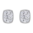 thumbnail image 2 of Lab Created Diamond Cushion Cut Diamond Stud Earrings, 2 of 4