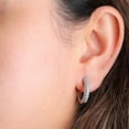 thumbnail image 6 of 1.00 CT. TW. Round Cut Pave Diamond Hoop Earrings in 14K Gold, 6 of 7