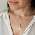 thumbnail image 9 of Reversible Cross Necklace 16"-18" in 14K Yellow Gold, 9 of 10
