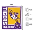 thumbnail image 3 of Logo Brands Benedict Tigers 60"x70" Super Plush Blanket, 3 of 6
