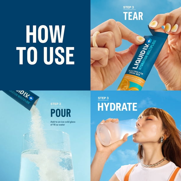 Liquid I.V. Hydration Multiplier Electrolyte Powder, Orange
