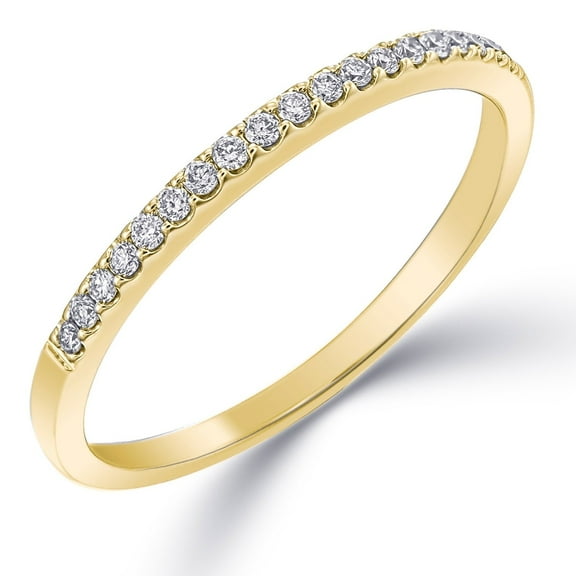 Round Cut Diamond Band in 14K Gold