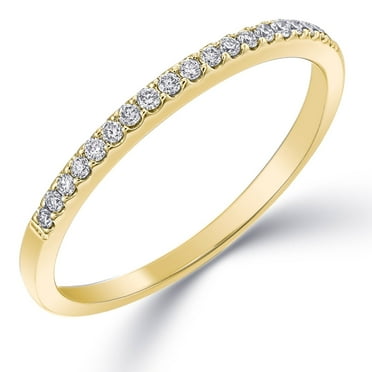 Round Cut Diamond Band in 14K Gold