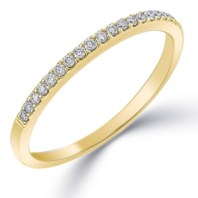 Round Cut Diamond Band in 14K Gold