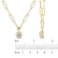 thumbnail image 7 of Round Cut Diamond Paperclip Necklace in 14K Gold, 7 of 7