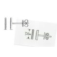 thumbnail image 5 of .049 CT. T.W. Round Cut Diamond Linear Bar Stud Earrings in 14k Gold, 5 of 6