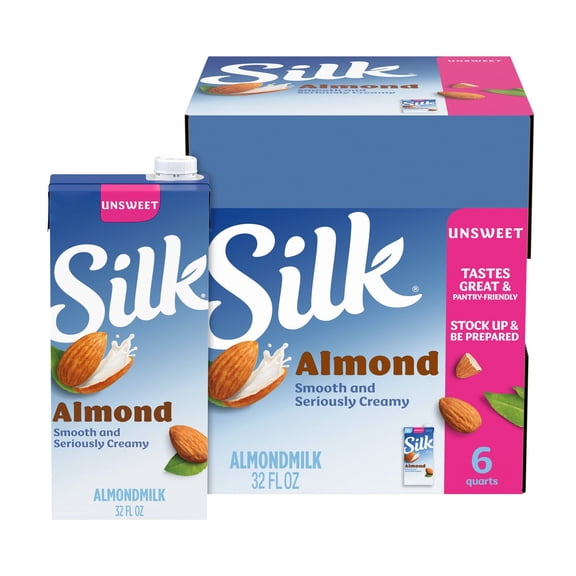 Silk Unsweetened Almond Milk, 32 fl. oz., 6 pk.