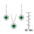 thumbnail image 7 of Round Cut Lab Created Gemstone Dancing Pendant & Earring Set in Sterling Silver, 7 of 8