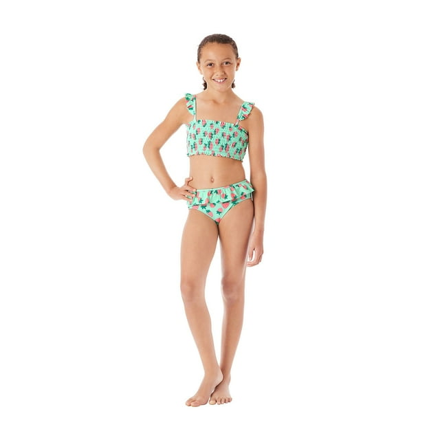 Member's Mark Girls 2-Piece Smocked Swim Set