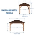 thumbnail image 10 of Backyard Discovery Barrington Cedar Gazebo with Powerport, Choose Size, 10 of 12