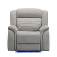 thumbnail image 20 of Tristan 3pc Fabric Power Reclining Set with Heat and Massage, Gray, 20 of 23