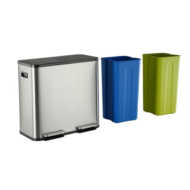 Simpli-Magic 80 Liter / 21 Gallon Dual Compartment Step Trash Can