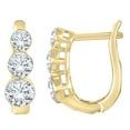thumbnail image 3 of Lab Created Round Cut 1.96 CT. T.W. 3-Stone Floating Diamond Earrings in 18K Gold, 3 of 4