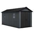 thumbnail image 3 of Keter 7.5' x 15' Newton Plus Resin Outdoor Shed, Graphite, 3 of 20