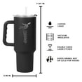 thumbnail image 3 of Logo Brands Delaware State Hornets 40oz. Etch SS Tumbler 2pk., 3 of 5