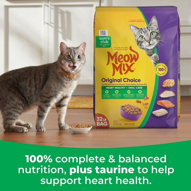 Meow Mix, Original Choice Flavor Adult Dry Cat Food, Heart Healthy
