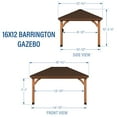 thumbnail image 5 of Backyard Discovery Barrington Cedar Gazebo with Powerport, Choose Size, 5 of 10