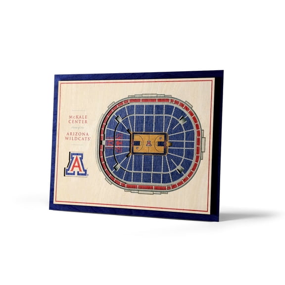 YouTheFan Arizona Wildcats 17"x13" 3D 5 Layer Stadium View Wall Art