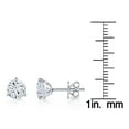 thumbnail image 4 of Fancy Cut Lab Created White Sapphire 4 Pair Earring Set in Sterling Silver, 4 of 16