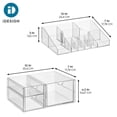 thumbnail image 8 of iDesign Cosmetic Organizer and Storage Set - Divided Organizer and Storage Drawer, Clear, Set of 2, 8 of 9