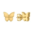thumbnail image 3 of High Polish Butterfly Stud Earrings in 14K Yellow Gold, 3 of 6
