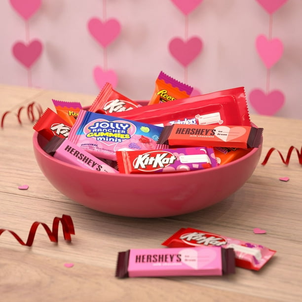 Hershey Valentine Assorted Flavored Snack Size Candy, 84 pcs