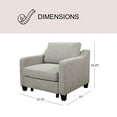 thumbnail image 4 of Marley Stain-Resistant Fabric Chair With Pullout Bed, 4 of 9
