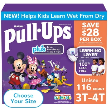 Pull-Ups Unisex Plus Training Pants, Sizes 2T-6T