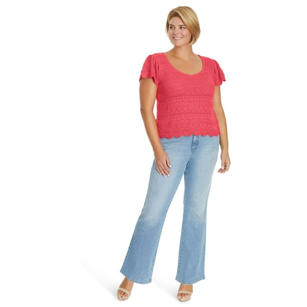 Jessica Simpson Women's Plus Lace Sweater - Samsclub.com