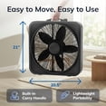 thumbnail image 7 of Lasko 20" 3-Speed Premium Box Fan with Durable Steel Body, 7 of 13